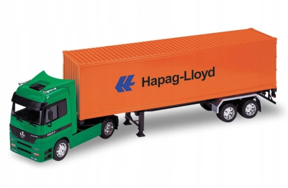 Welly Mercedes-Benz Actros Vrachtwagen met Trailer 1:32 Groen