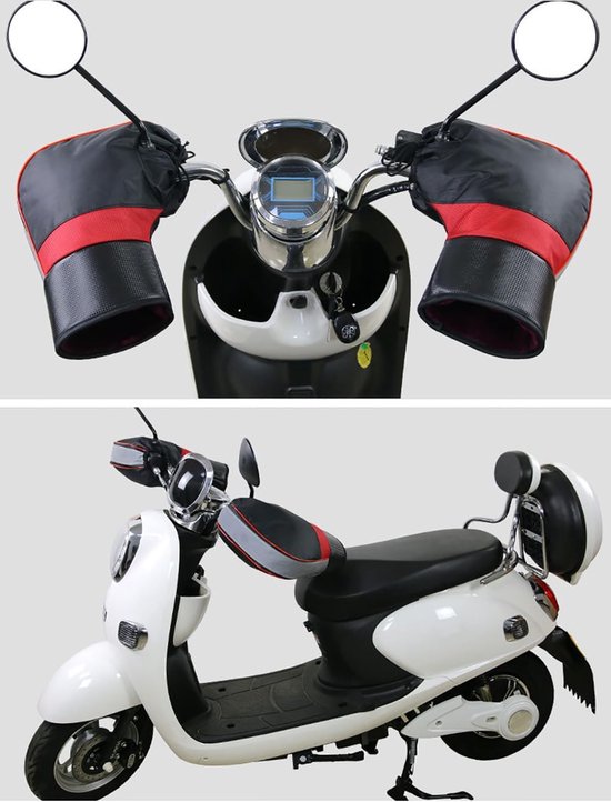 Handmoffen-Handmoffen Scooter-Waterdichte en koudebestendige fietsstuur handschoenen - ingebouwde fleece voor warmte-Handwarmers Fiets-Fietshandwarmers met reflecterende strips-Geschikt voor fietsen, Scooter, sneeuwscooters — afbeelding 5