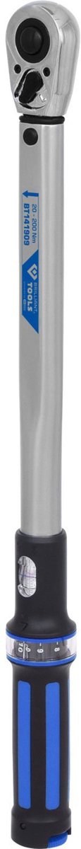 BRILLIANT TOOLS 1/2" Draaimomentsleutel met omschakelbare ratelkop 10 - 100 Nm - BT141908