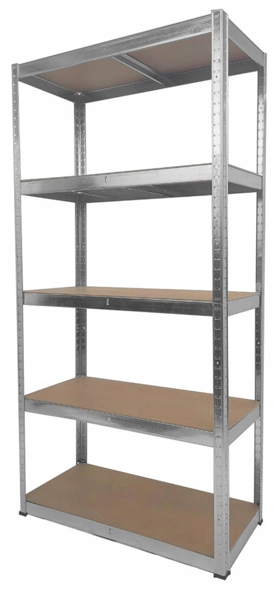 Stalen Werkplaatsrek 180x90x40cm - 5 MDF Planken, Schroefloos