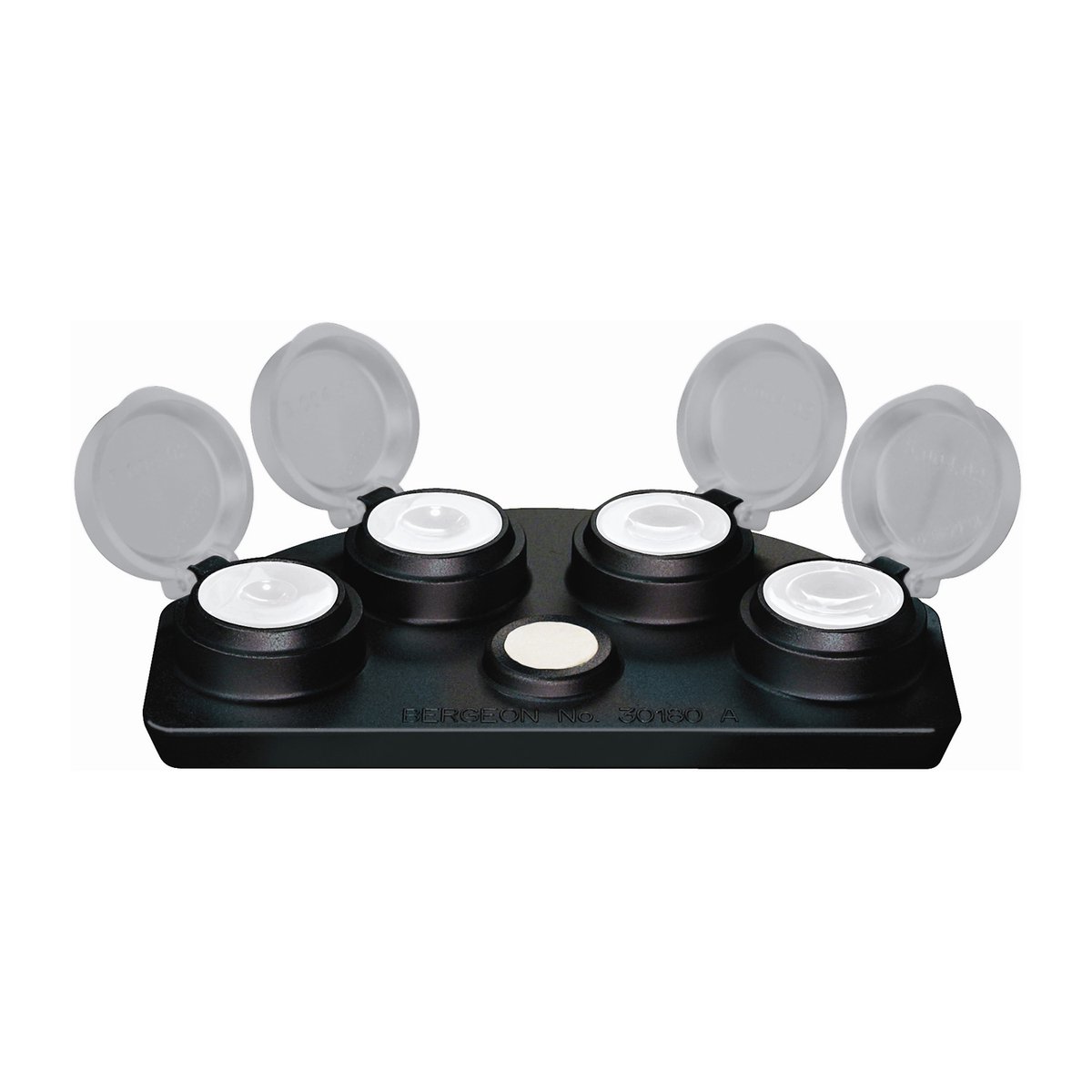 Bergeon 30180-A-C2 Oliecontainer, olieblok, 4 oliebekers, horlogemakersaccessoire, voor het vullen
