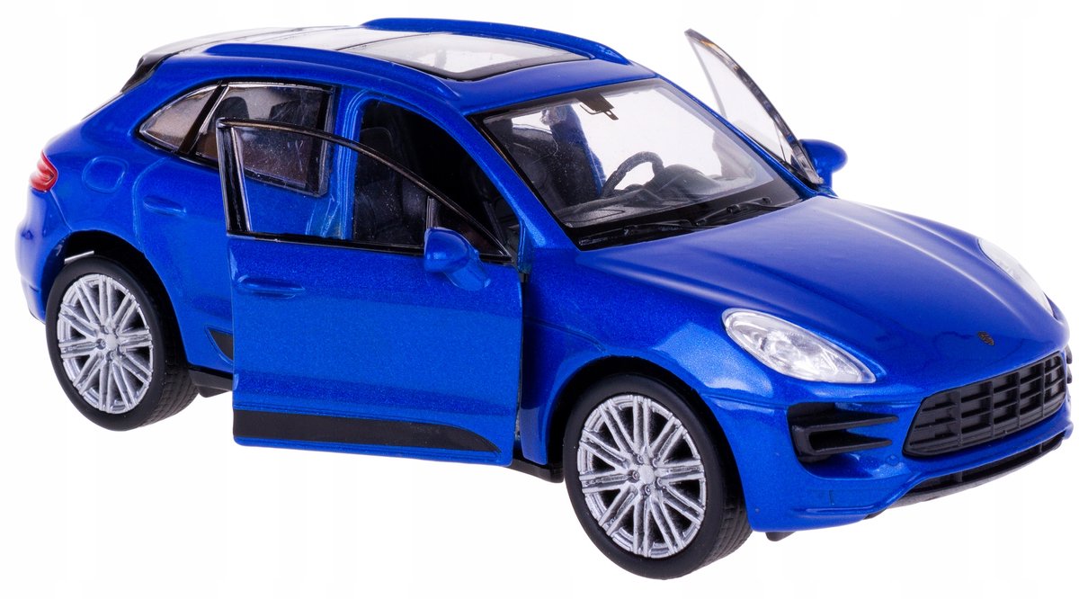 Welly Porsche Macan Turbo Modelauto Metaal 1:34-39 Blauw