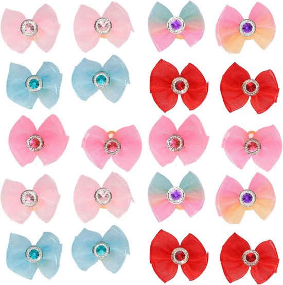 EIH1 20 stuks hondenstrikken met elastiekjes, haaraccessoires voor