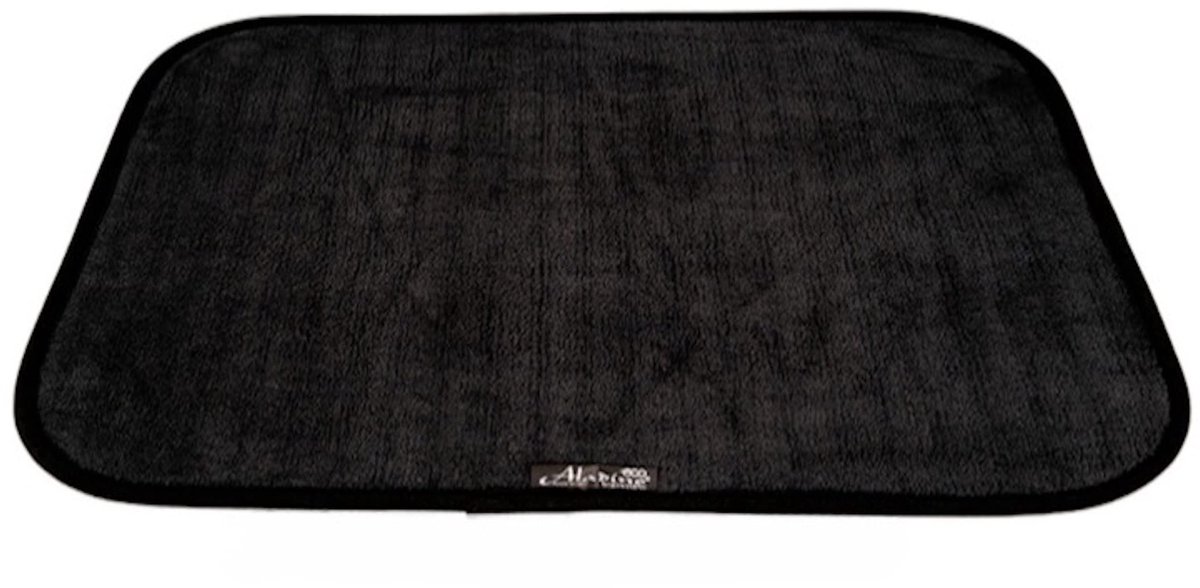Aladino Il Tappeto Magico – Antislip Deurmat 100 x 130 cm – Zwart – Ultra-absorberend Microvezel – Wasbaar – 3 mm – Made in Italy