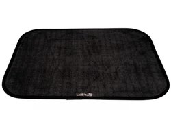 Aladino Il Tappeto Magico – Antislip Deurmat 100 x 130 cm – Zwart – Ultra-absorberend Microvezel – Wasbaar – 3 mm – Made in Italy