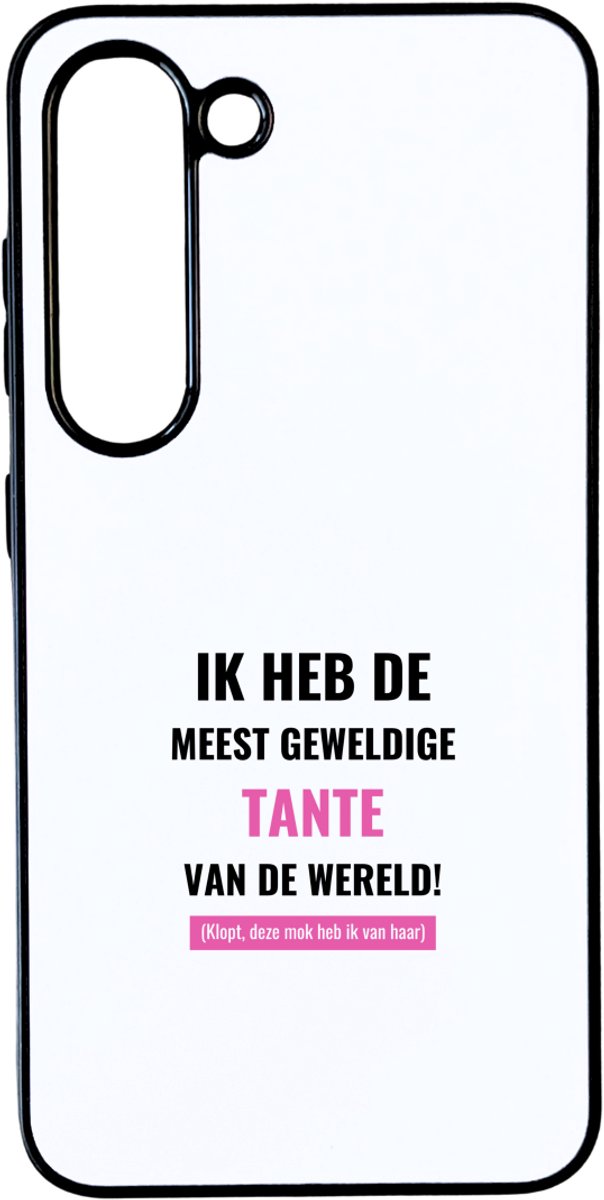 Hacebo® - ik heb de meest geweldige tante van wereld (klopt, deze mok heb ik van haar) telefoonhoesje - de meest geweldigste tante - telefoonhoesjes - verjaardagscadeau - verjaardag - cadeau - hoesje geschikt voor Samsung Galaxy S23
