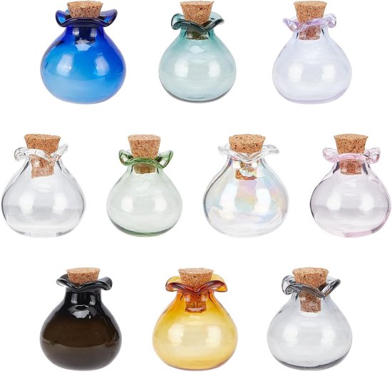Allecto plus - Mini-glazen Fleshangers 10 stuks 0,5 ml Blauw - Doe-het