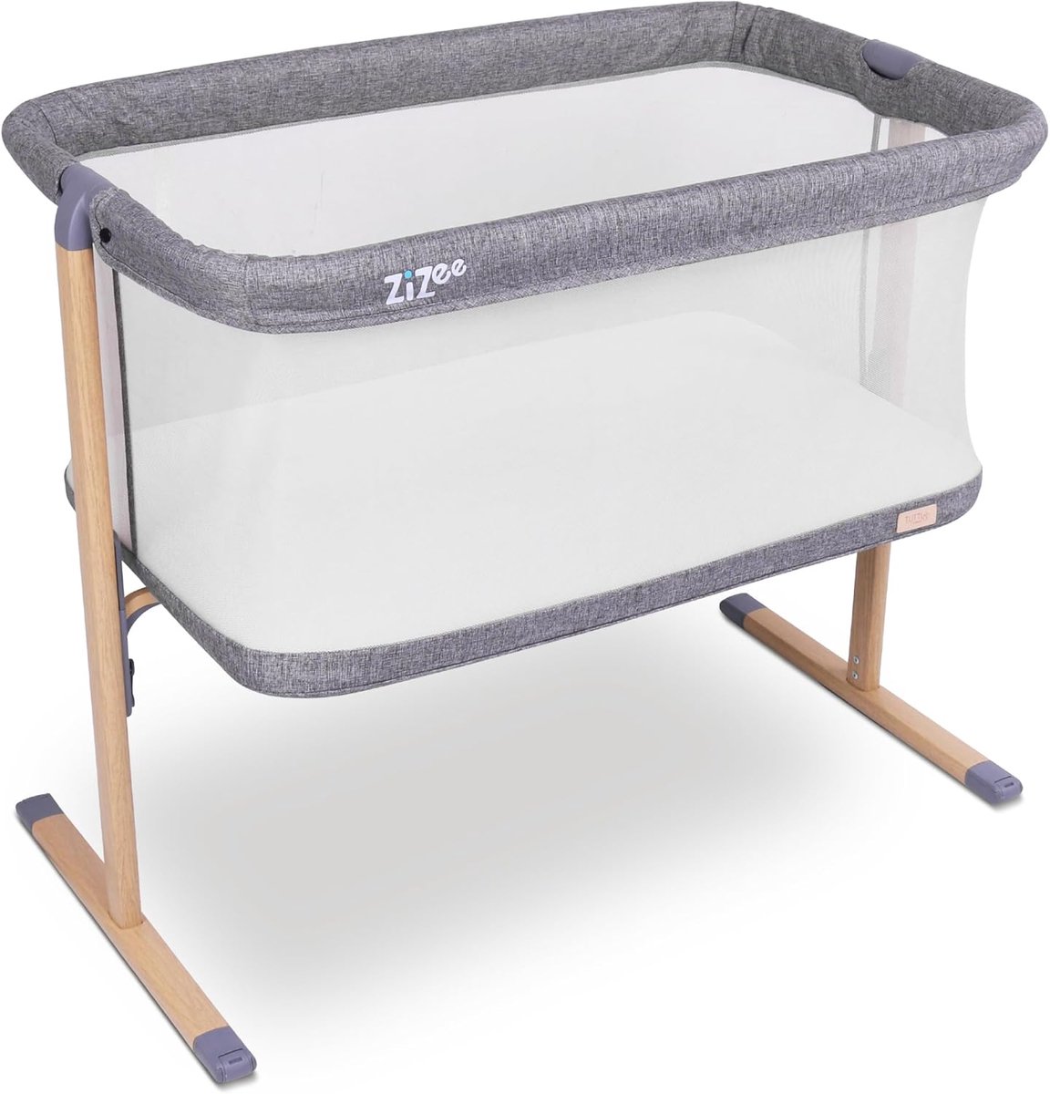 Image of Ademende Schommelwieg - Opvouwbaar Babybedje met Gaas en Matras voor 0-6 maanden