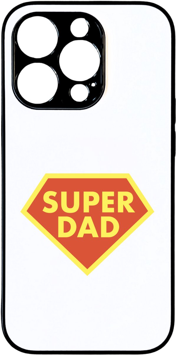 Hacebo® - super dad telefoonhoesje - Vader - papa - telefoonhoesjes - Vaderdag - cadeau - verjaardag - kado - hoesje geschikt voor iPhone 14 Pro