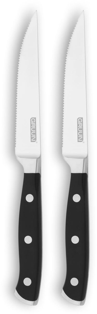 Gruun Set van 2 Steakmessen 12,7 cm | Keukenmes | Duurzaam | In duurzame verpakking