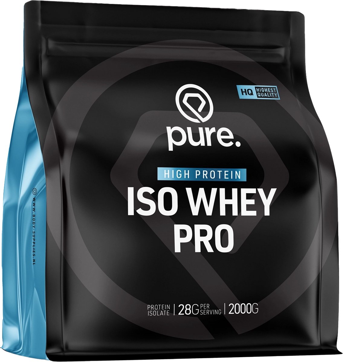 PURE Iso Whey Pro - banaan - 2000gr - whey eiwit isolaat - eiwitshake - koolhydraatarm