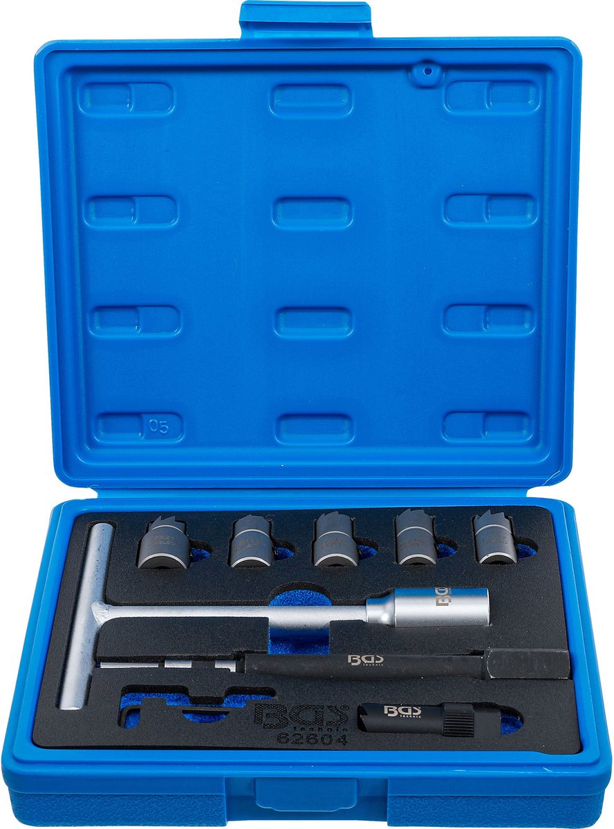BGS Injectoren-dichtzittingfrees-set 9-delig - 62604