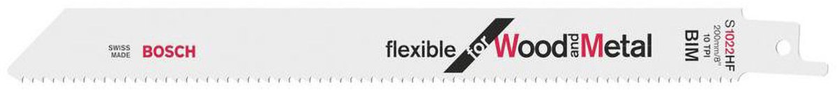 Reciprozaagblad S 1022 HF Flexible for Wood and Metal 100st