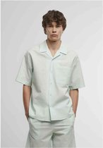 Urban Classics - Chemise décontractée à manches courtes en seersucker - Taille L - Vert menthe