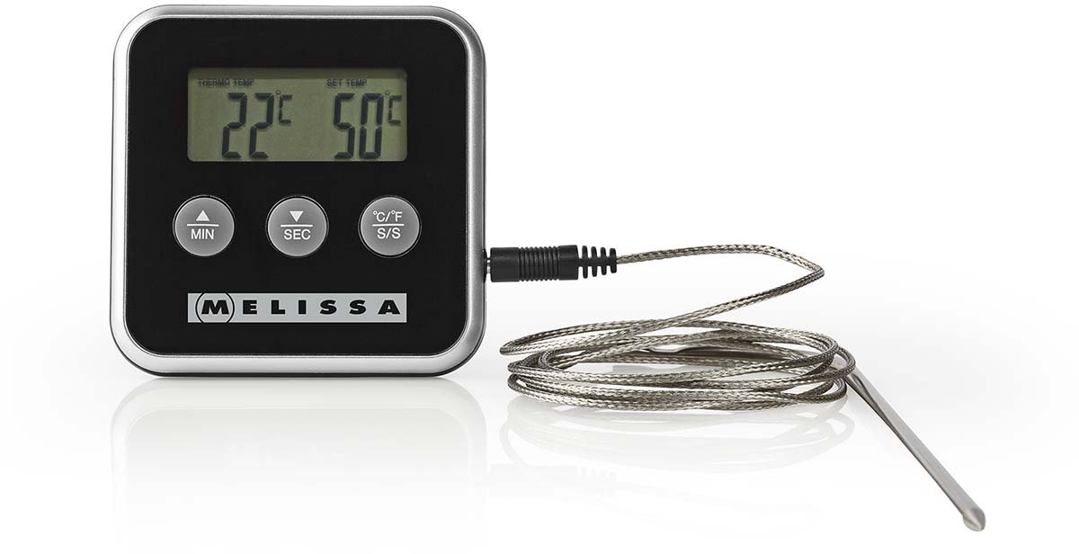 Melissa 16310241 - Vleesthermometer, tot 250°C, Alarm timer, LCD-scherm — cadeau in Kookcadeaus - foto 3