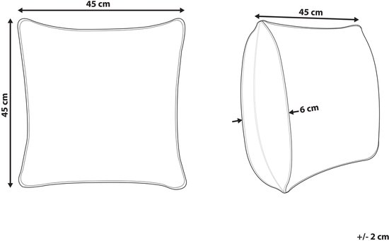 Beliani CAMPANULA - Sierkussen - Rouge - Plastique
