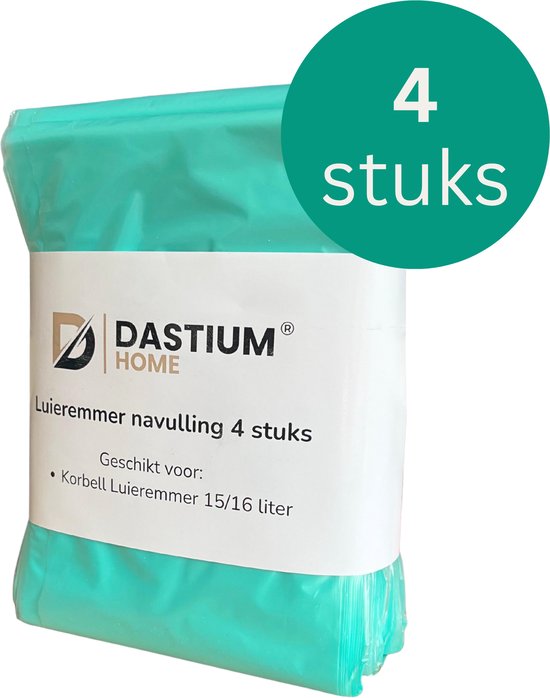 Dastium Home - Recharges pour poubelles à couches - Compatible avec Korbell - 4 pièces - Recharges Korbell - Sacs pour poubelles à couches