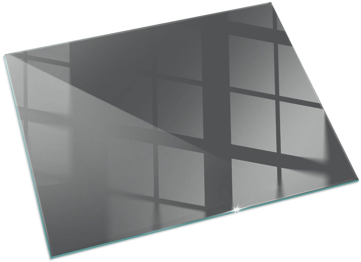Wallfluent Kachel Vloerplaat - Grijsbruin Vloerplaat Voor Houtkachel - 120x80 cm - Rechthoek Onderplaat Kachel - Effen Kleur Vloerplaat Openhaard