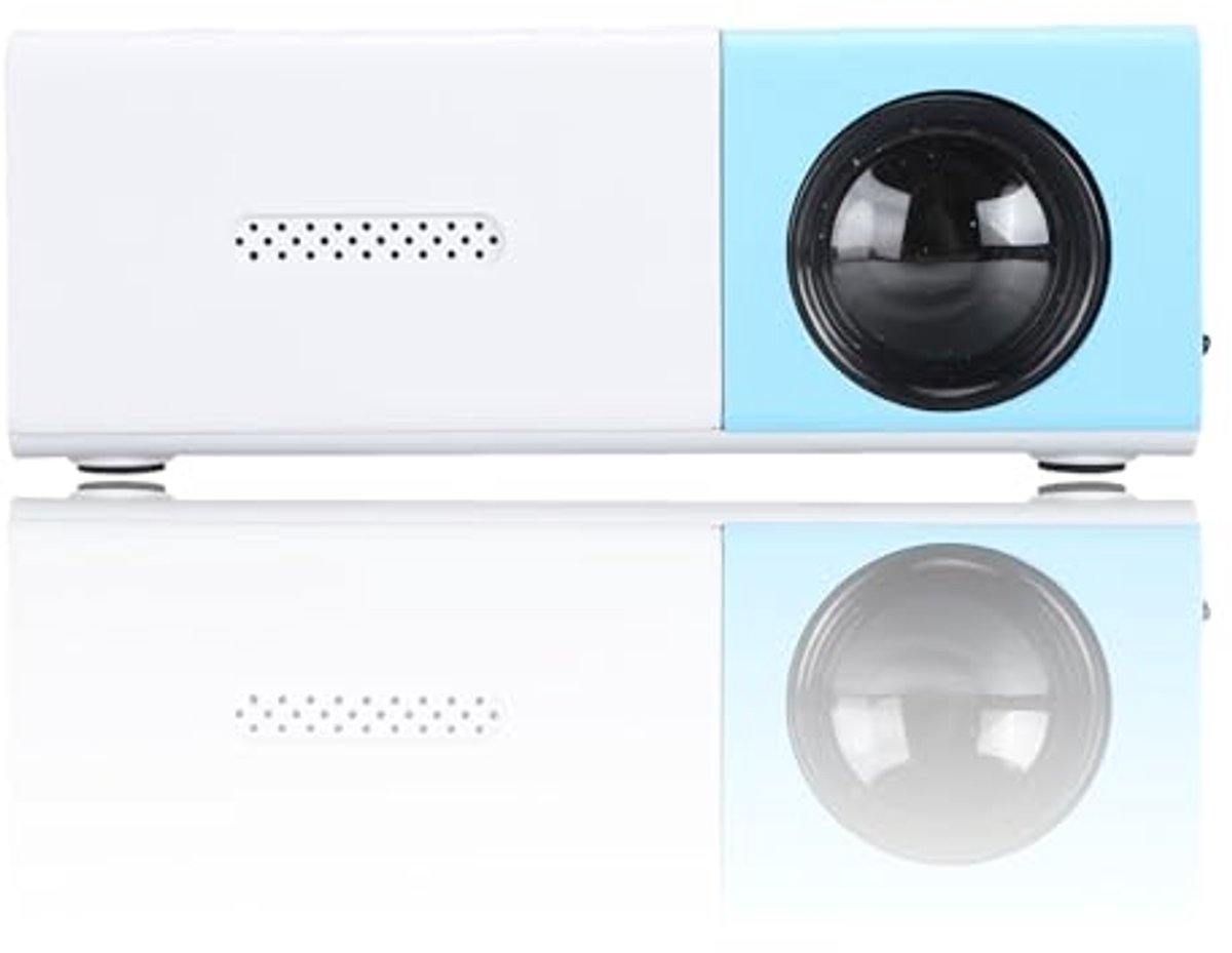 Miniprojector, Full HD 1080P Videoprojector, Draagbare Buitenprojector, Thuisbioscoopfilmtelefoonprojector Compatibel met Laptop/pc/tv-box/tv-sticks/smartphone (EU-stekker)