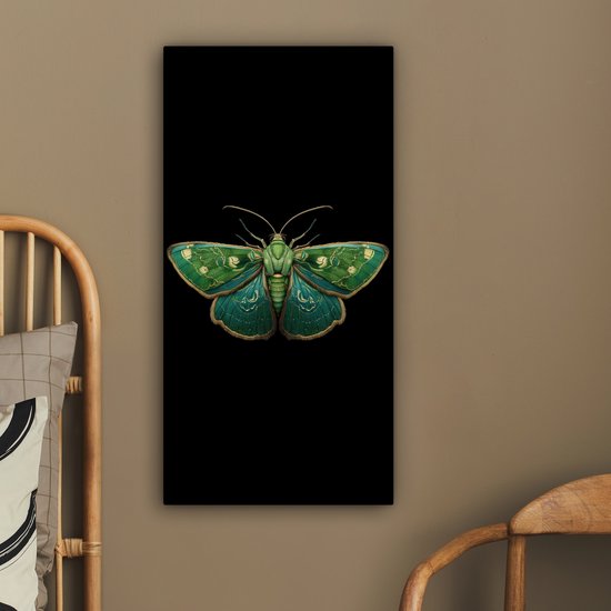 Tableau sur toile 40x80 cm - Décoration murale exclusive Mot - Vibrant - Vert - Décoration murale salon - Décoration chambre à coucher - Accessoires de chambre - Tableaux sur toile