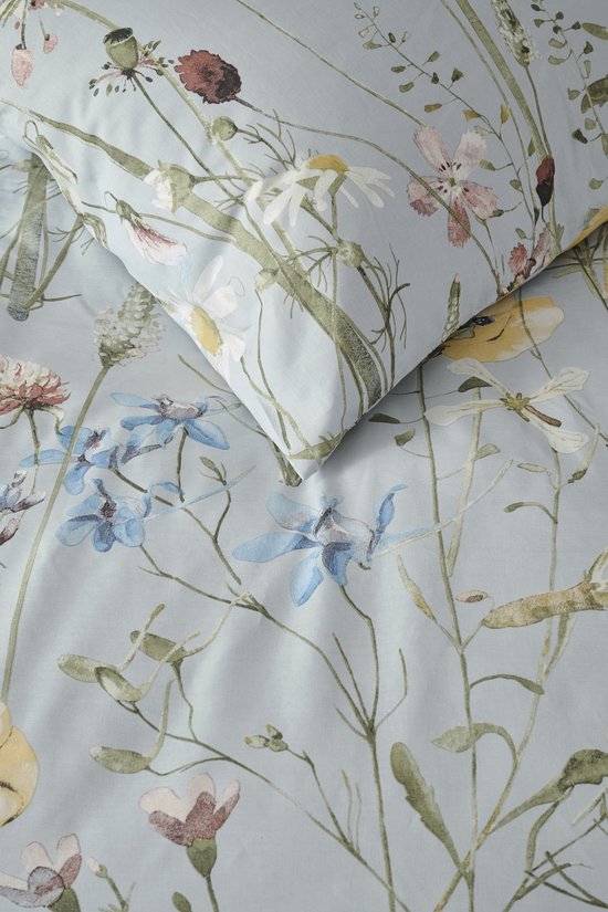 Ariadne at Home Bloom dekbedovertrek - Eenpersoons - 140 x 200/220 cm - Blauw van Merkloos — afbeelding 3