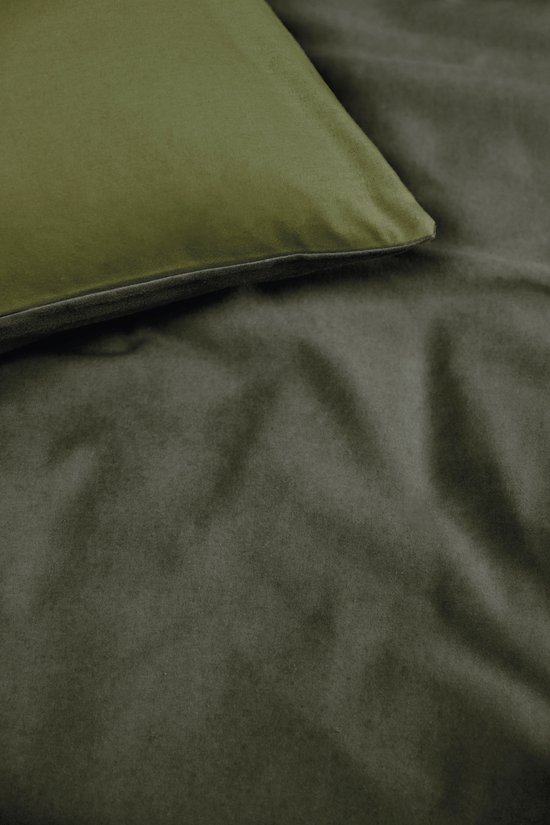 Beddinghouse Warm dekbedovertrek - Lits-Jumeaux - 240 x 200/220 cm - Groen van Beddinghouse — afbeelding 3