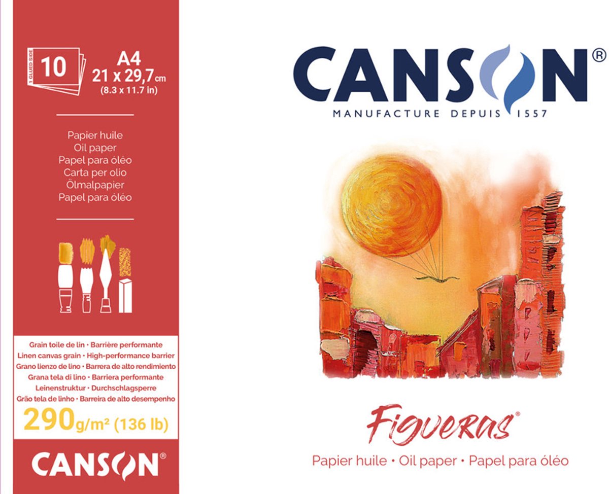 CANSON Figueras tekenblok 420 x 594 mm, 290 g/m