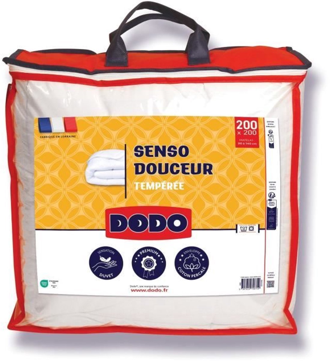 DODO - Temperatuurregulerend dekbed 350 g/m² - SENSO DOUCEUR - 200 x 200 cm - Wit