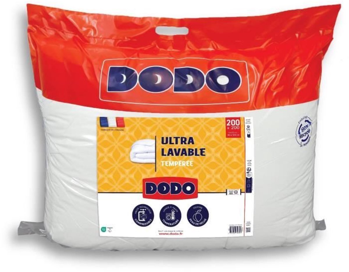 DODO - Temperatuurregulerend dekbed 300 g/m² - ULTRA WASBAAR - 200 x 200 cm - Wit