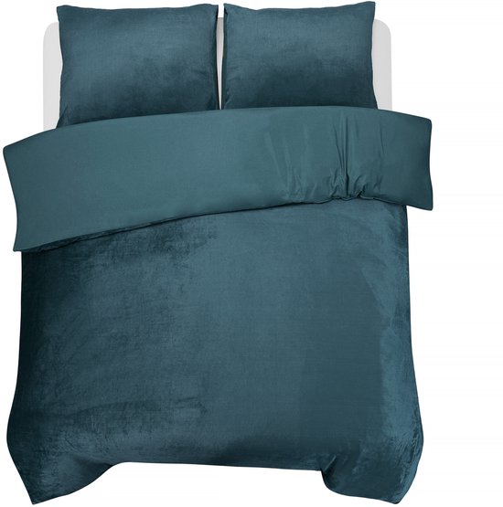 PHLOX Dekbedovertrek Flanel Fleece - Tweepersoons 200x220 cm + 2 Kussenslopen - Zacht & Huidvriendelijk - Petrol van PHLOX — afbeelding 2