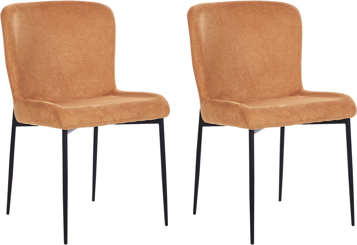 ADA - Eetkamerstoel set van 2 - Oranje - Polyester