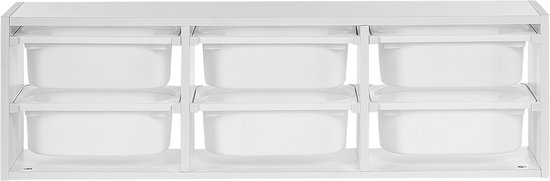 BELIANI TOBIN - Wandplank met 6 dozen - Wit - Vezelplaat