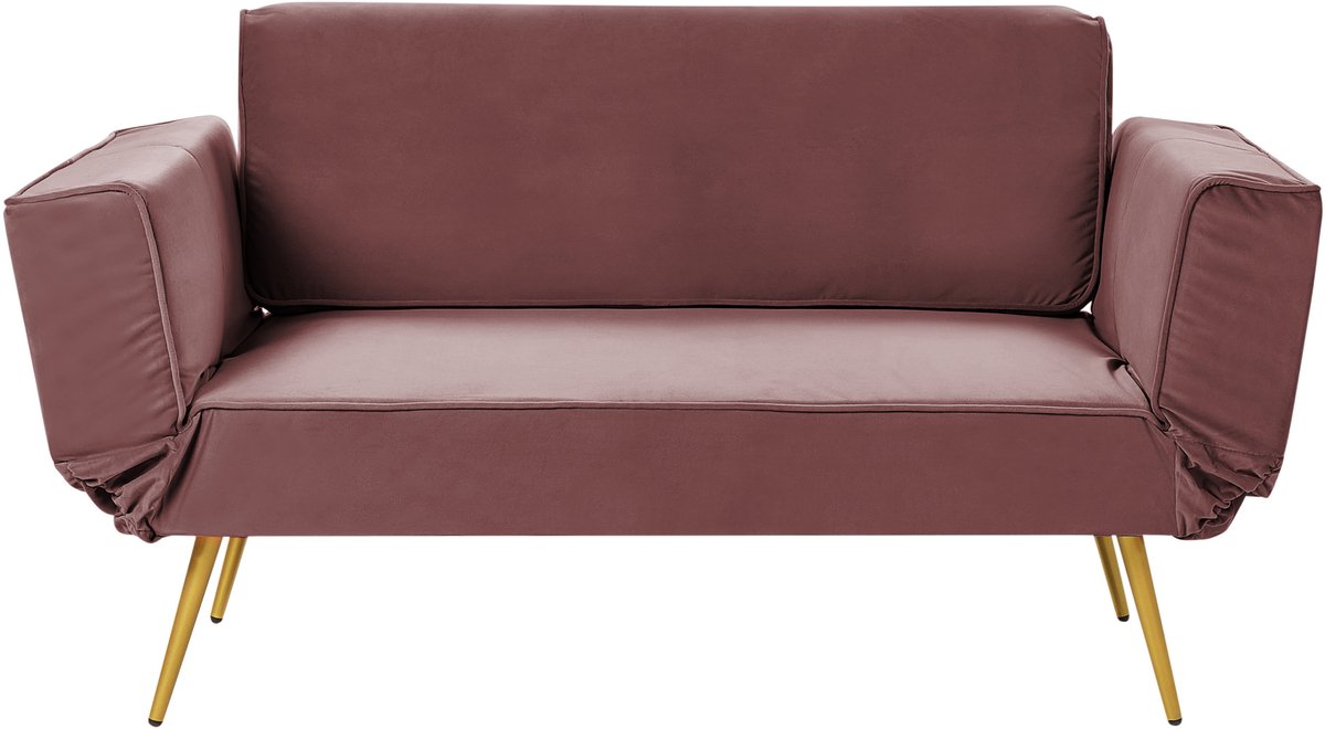 SAARELA - Slaapbank - Roze - Fluweel