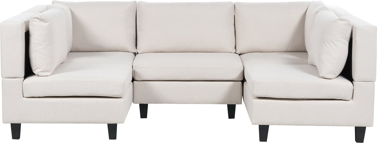 UNSTAD - Modulaire bank - Lichtbeige - 5-zits - Polyester