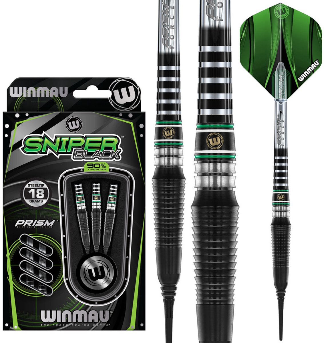 Winmau Sniper Black V2 90% - Soft Tip Darts