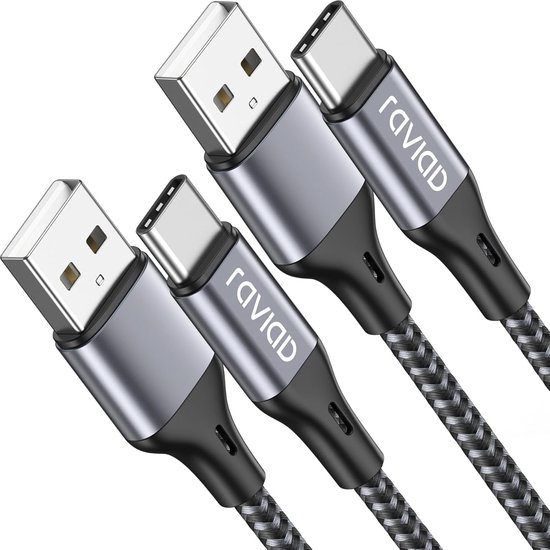 USB Type-C - 30cm oplaadkabel 3A zwart