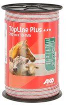 Ruban Ako Topline Blanc / Rouge 10mm 200mtr