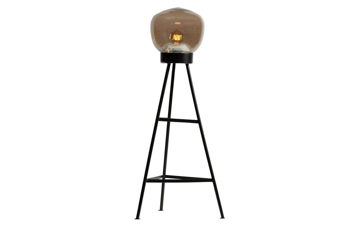 BePureHome Dome Staande Lamp Glas Zwart 84x37x37