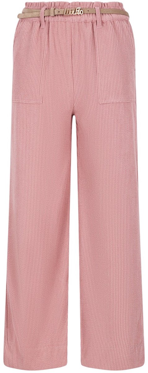 Like Flo - Finn Flo girls corduroy wide leg pants with beltloops old pink - Old pink - Maat 104