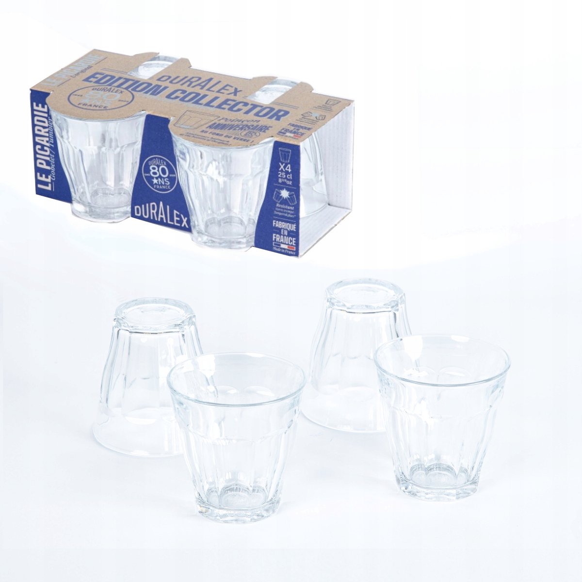 Duralex Picardie 80 Jaar Limited Edition glazenset (4x 250 ml)