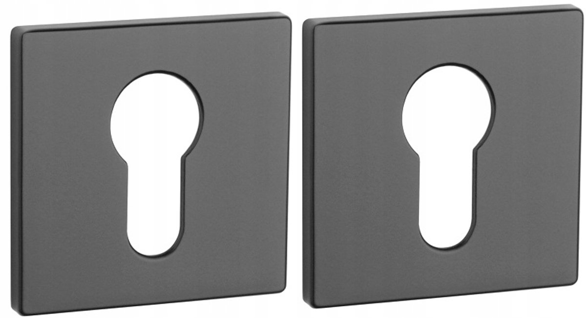 Aprile Square Rosette Zwart Mat - Inzet