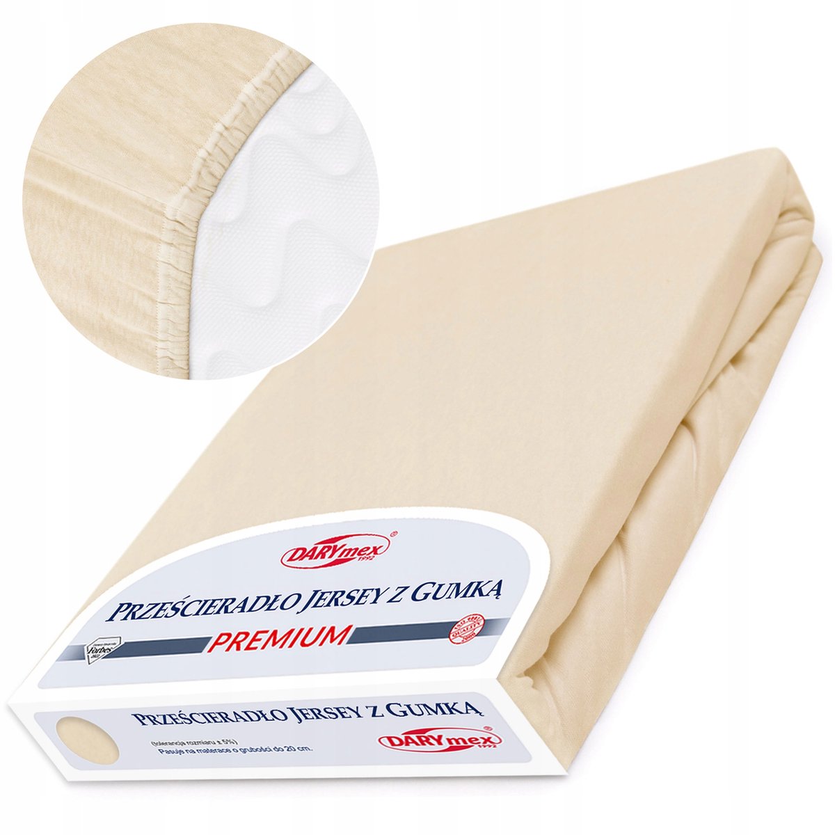 Jersey Hoeslaken met Elastiek 180x200cm - 170g/m² Katoen Beige
