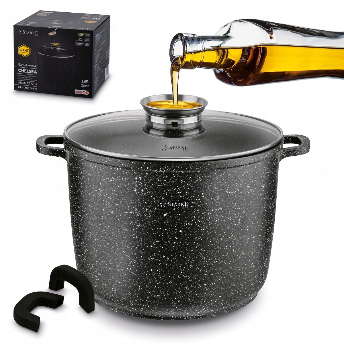 Starke Pro Chelsea Inductiepan 6.85L 24cm Non-stick, Hoog