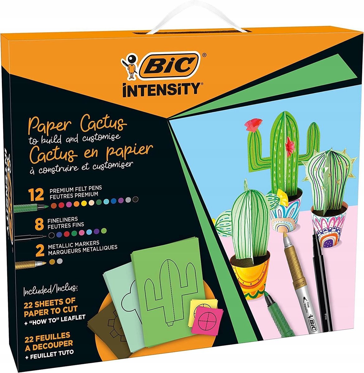 BIC Cactus DIY Knutselset - 25 stuks met stiften en fineliners