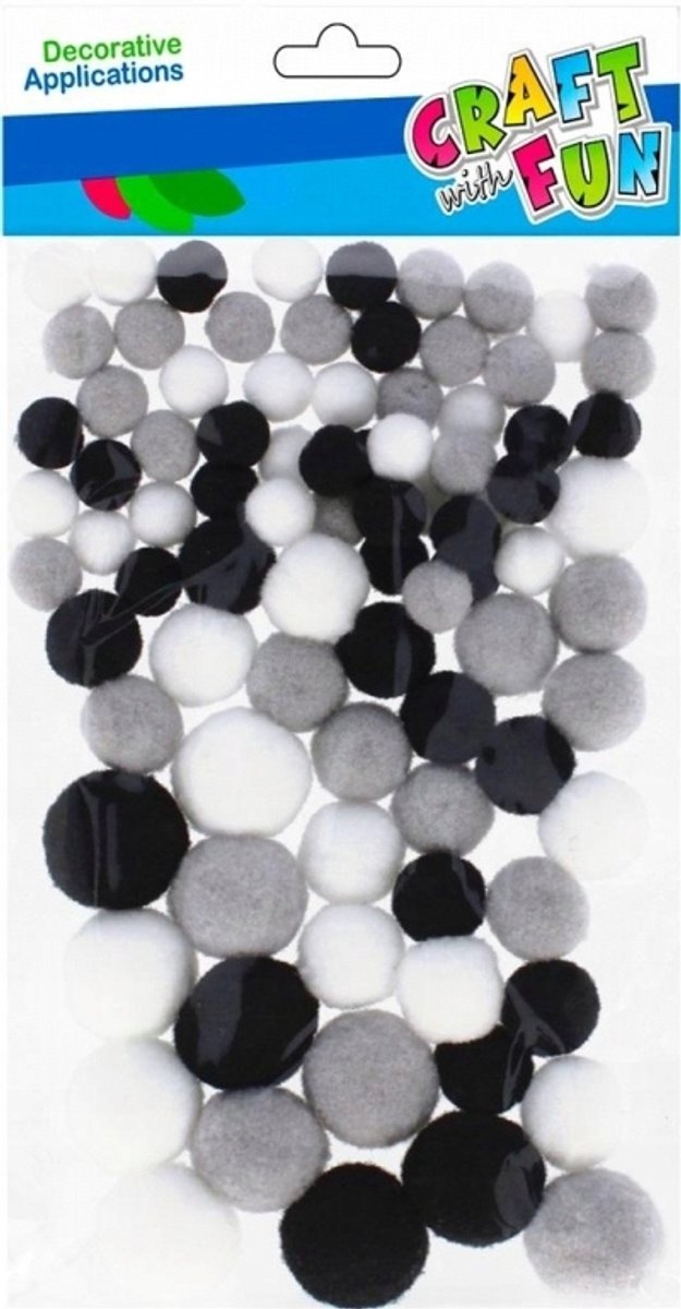 Decoratieve Pompons Mix - 90 Stuks - Knutselen