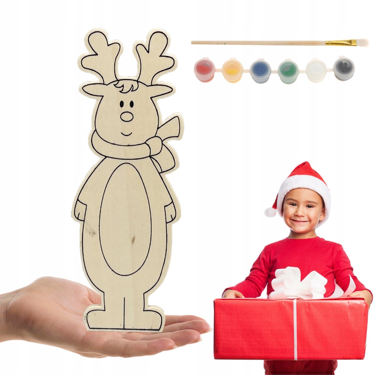 Houten Kerst Rendier Knutselset - 22cm
