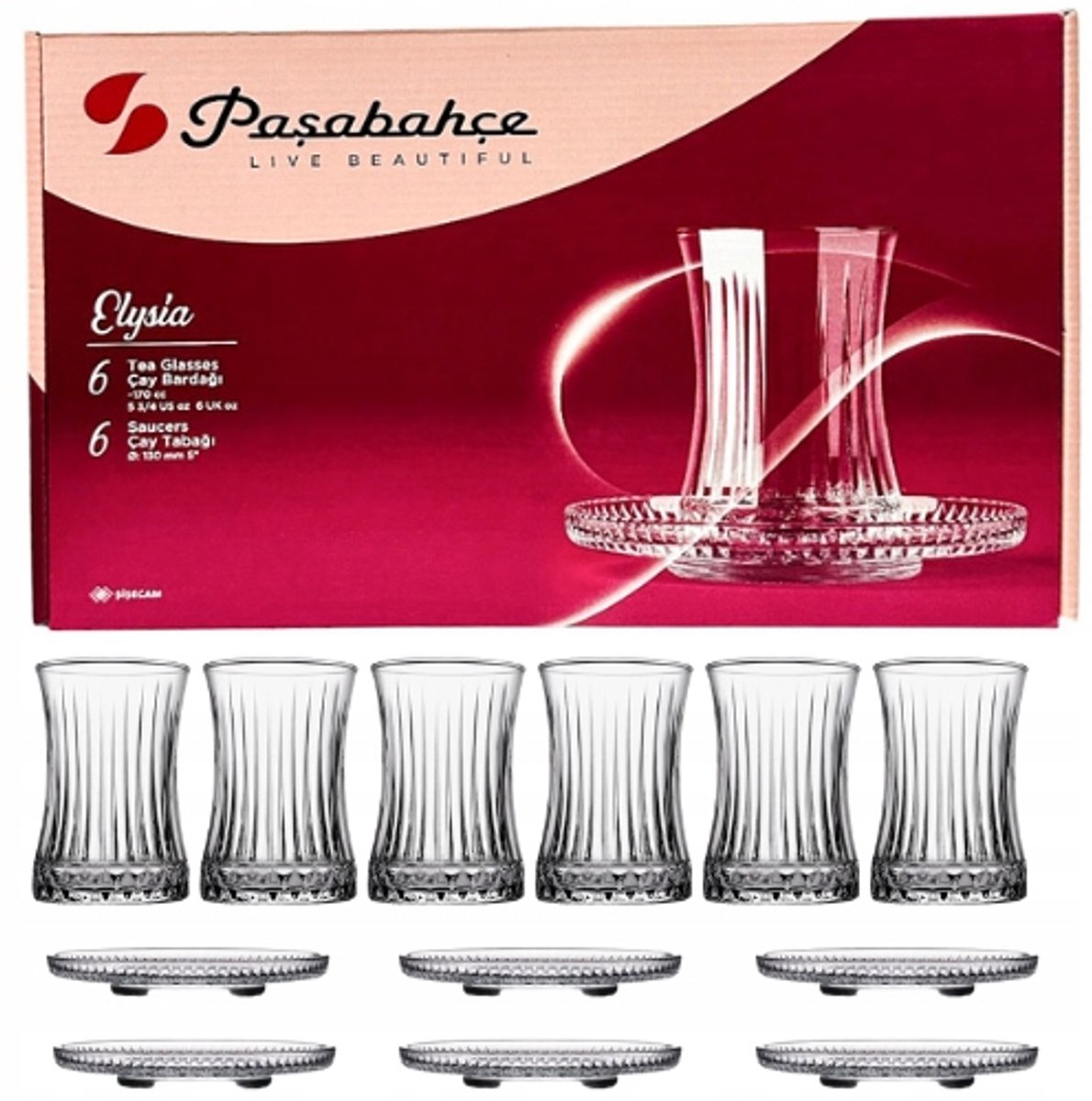 Pasabahce Turkse Theeglazenset - 12 Stuks, 160 ml
