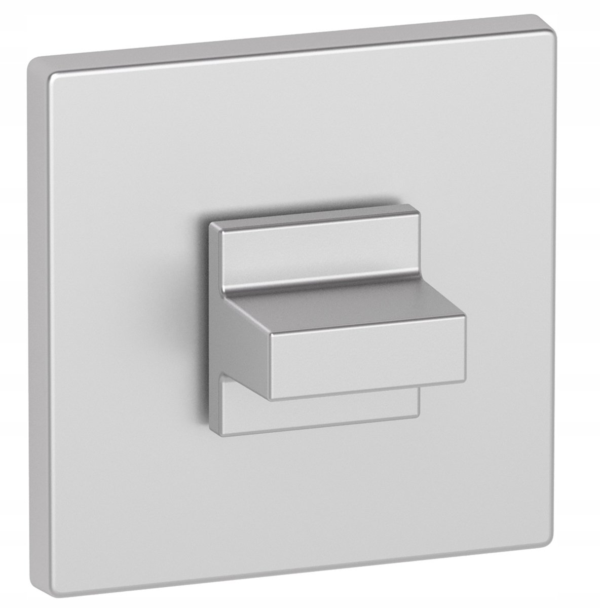 Nomet Vierkant Rozet Slim 5mm Mat Chroom met WC-slot 53x53mm