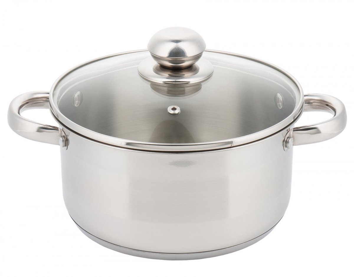 Kinghoff Stalen Pan 22cm 4.0L met Deksel - Geschikt voor Inductie