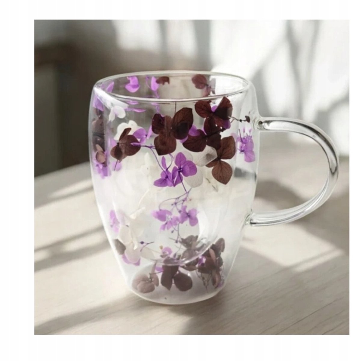 Ecarla Thermische Glas voor Koffie & Thee, 300ml, Bloemendecor